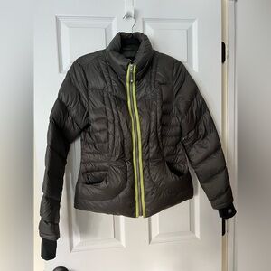 Halifax Traders Down Jacket - Gray and Lime 🍋‍🟩- Size Small